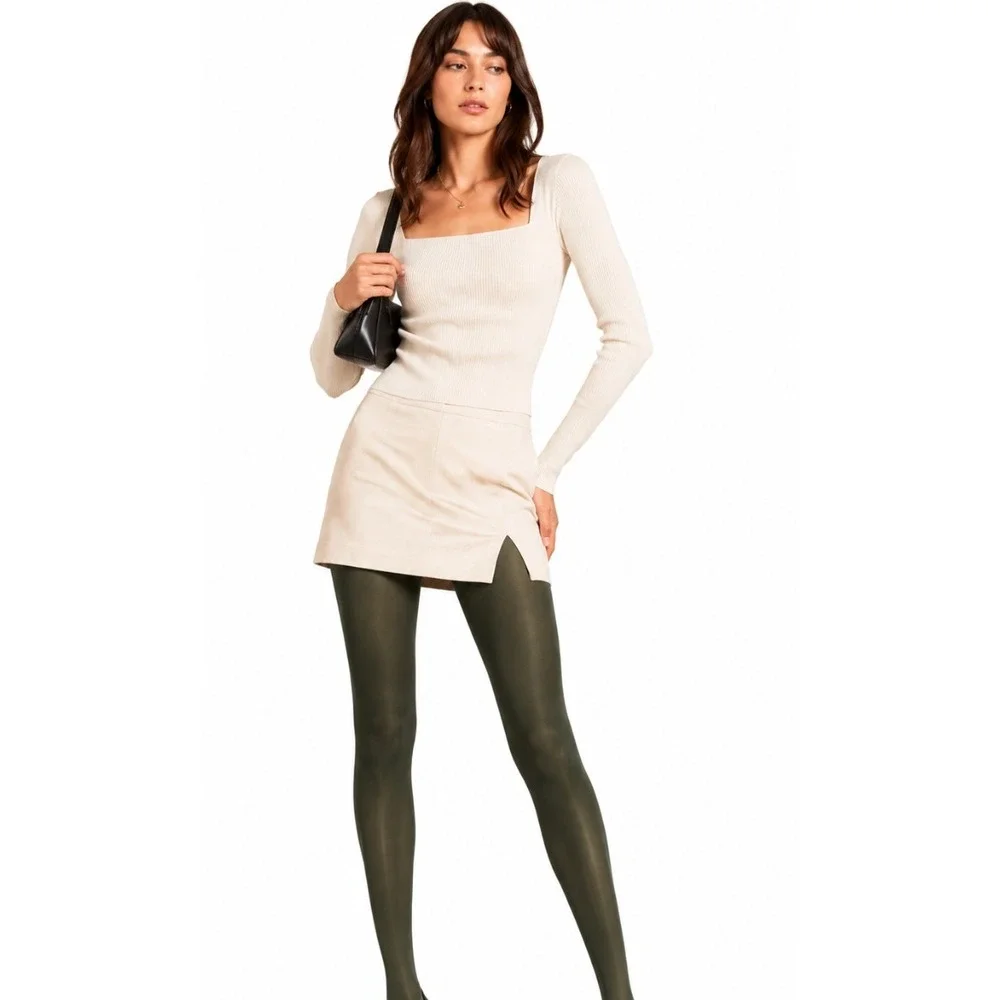 Spanx Tight-End Tights Women Size A Ripe Olive Bodyshaping Opaque 128 NEW
